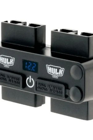 Hulk 4x4 4-Way 12/24V DC Power Adaptor 4x 50A Plugs USB's and Voltmeter Touch Switch Free Shipping