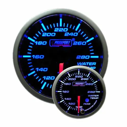 ProSport 52mm 'Premium' Water Temperature Gauge - Blue/White - Fahrenheit Handmade