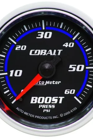 Autometer 2-1/16" Boost 0-60 PSI Mechanical Cobalt Bulk Order