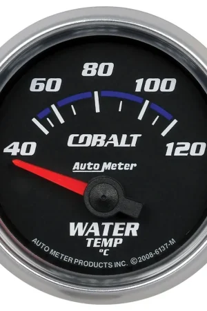 Bargain Autometer 2-1/16" Water Temperature 40-120 °C Air-Core Cobalt