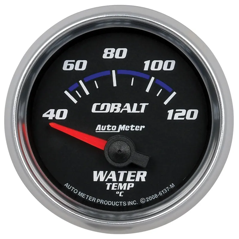 Bargain Autometer 2-1/16" Water Temperature 40-120 °C Air-Core Cobalt