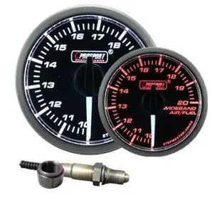 Affordable ProSport 52mm Electrical 'Premium' Wideband AFR Gauge - Clear Lens Amber/White