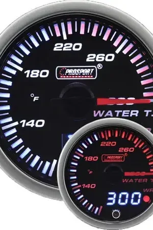ProSport 60mm JDM Dual Display Water Temperature Gauge - Amber/White - Fahrenheit Best Choice