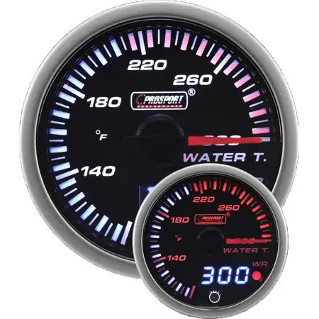 ProSport 60mm JDM Dual Display Water Temperature Gauge - Amber/White - Fahrenheit Best Choice