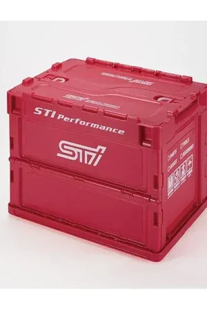 Trending Subaru STI Genuine Folding Workshop Storage/Container 20 Litres - Cherry Red