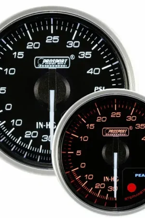 Modern ProSport 52mm Electrical 'Supreme' Boost Gauge - Clear Lens Amber/White
