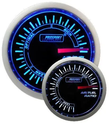 ProSport 52mm Analogue Air/Fuel Ratio Gauge - Blue/White Modern