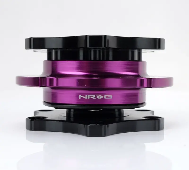 Seasonal Sale NRG NRG Quick Release SFI SPEC 42.1 - Shiny Black Body / Shiny Purple Ring