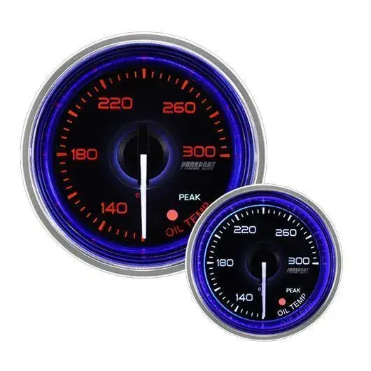 Cheap ProSport 52mm 'Crystal' Oil Temperature Gauge - Amber/White - Fahrenheit