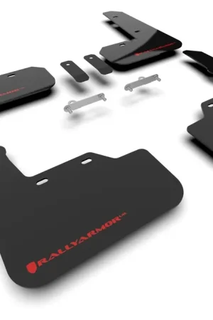 Clearance Rally Armor Rally Armor Black UR Mud Flap w/ Red Logo (WRX 22+)