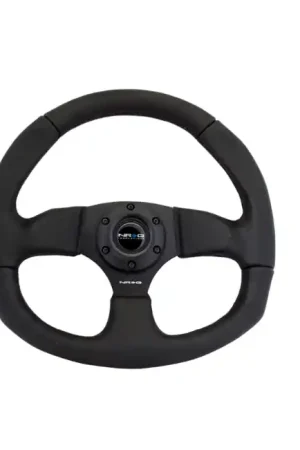 Holiday Sale NRG Reinforced Steering Wheel Flat Bottom Black