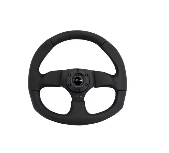 Holiday Sale NRG Reinforced Steering Wheel Flat Bottom Black