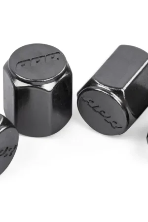 Trusted Brand APR Valve Stem Caps - Gunmetal Stylish valve stem caps in gunmetal
