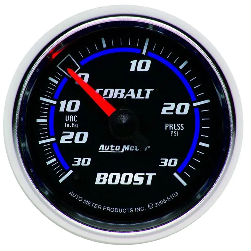 Autometer 2-1/16" Boost/Vacuum 30 In HG/30 PSI Mechanical Cobalt Super Sale