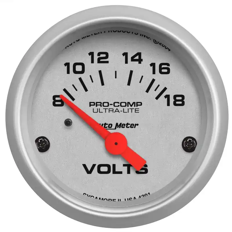 Autometer 2-1/16" Voltmeter 8-18V Air-Core Ultra-Lite Crafted