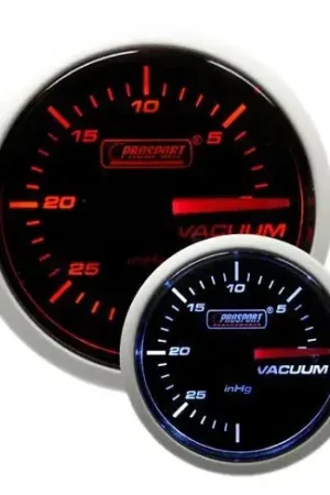ProSport 52mm Mechanical 'Performance' Vacuum Only Gauge - Amber/White Free Delivery