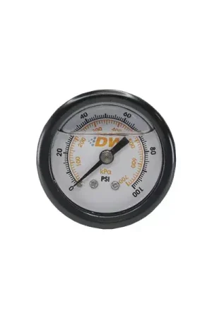 Limited Offer Deatschwerks Fuel Pressure Gauge - Liquid Filled White Face with DW Logo