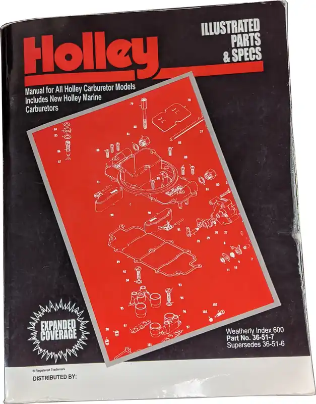 Editor’s Pick Holley Illustrated Parts & Specs Guide Service Manual