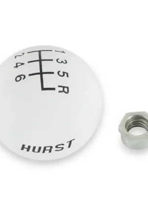 Hurst Shift Knob - 6 Speed - White Fits Shifters with 3/8-16 Threads Limited Edition