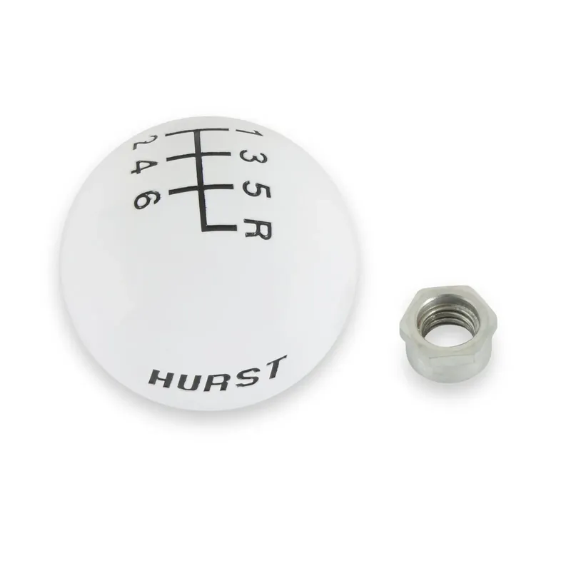 Hurst Shift Knob - 6 Speed - White Fits Shifters with 3/8-16 Threads Limited Edition