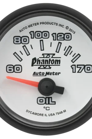 Premium Autometer 2-1/16" Oil Temp 60-170 C Air-Core Phantom II