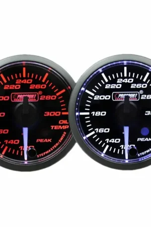 ProSport 52mm 'Premium' Oil Temperature Gauge - Amber/White - Fahrenheit Next Day Delivery