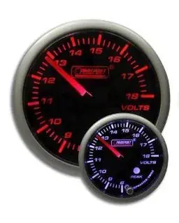 Worldwide Shipping ProSport 52mm Electrical 'Premium' Volt Gauge - Amber/White