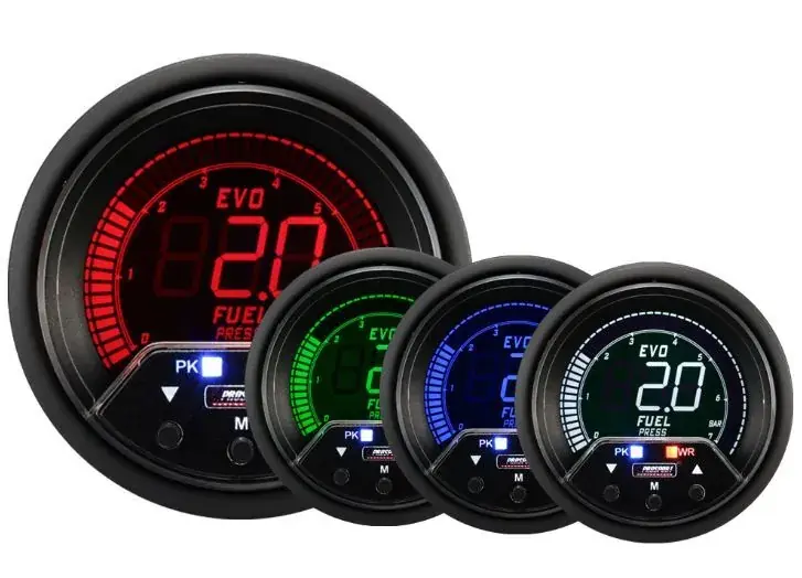 ProSport 60mm Electrical 'Premium Evo' Fuel Pressure Gauge - Multi-Colour Today Only