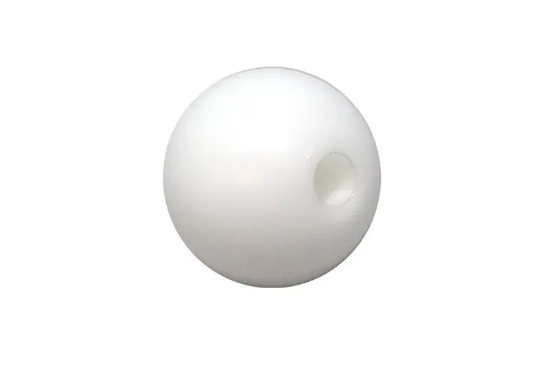 Torque Solution Delrin 50mm Round Shift Knob - 10x1.25 White Hassle-Free Returns