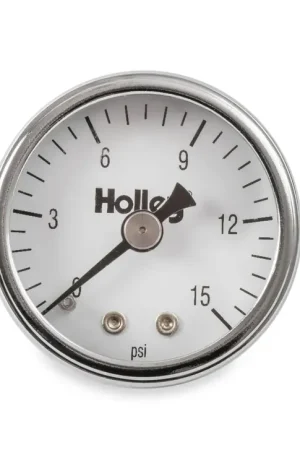 Must Have Holley Fuel Pressure Gauge Mechanical - 0-15 PSI