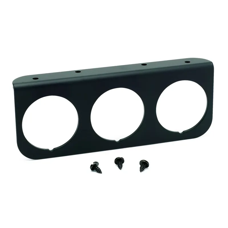 Buy Online Autometer Gauge Mounting Panel Triple 2-1/16" Black Aluminum