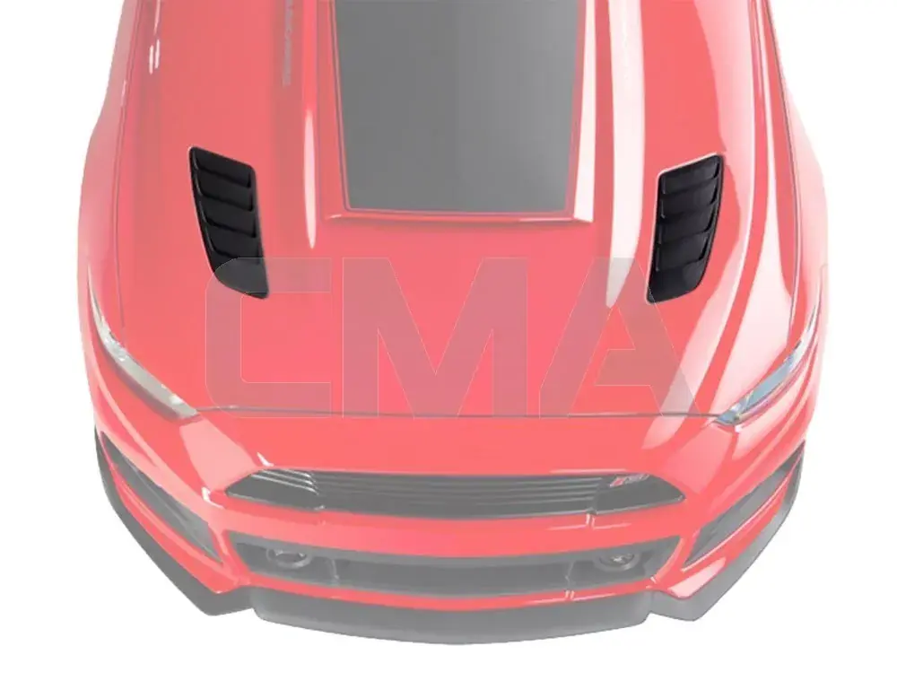 Roush Performance Heat Extractors - Black Raw (Mustang GT 2015+) Flash Sale