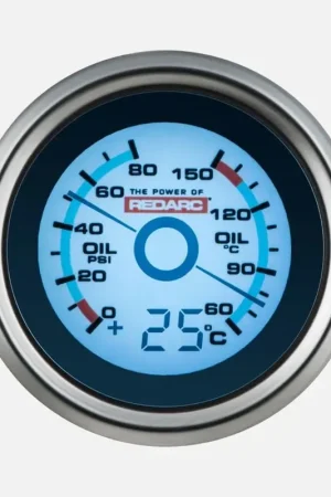 Free Delivery Redarc Oil Pressure & Oil Temperature 52mm Gauge with Optional Temperature Display