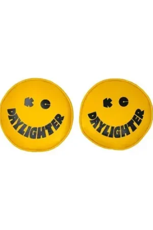 KC HiLiTES Retro 6in Yellow Vinyl Light Cover w/ KC Daylighter (Smiley Face) (Pair) In Demand