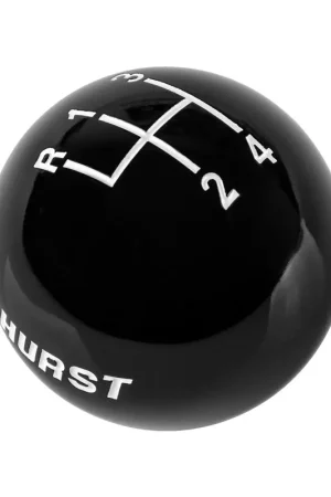 Hurst Shift Knob - 4-Speed - Black Fits Shifters with 3/8-16 Threads Luxury