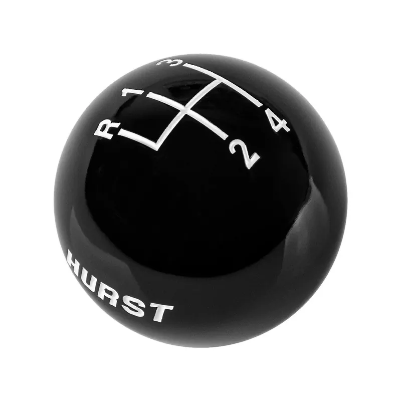 Hurst Shift Knob - 4-Speed - Black Fits Shifters with 3/8-16 Threads Luxury
