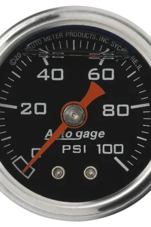 Autometer 1-1/2" Pressure 0-100 PSI Mechanical - Black Shop Now