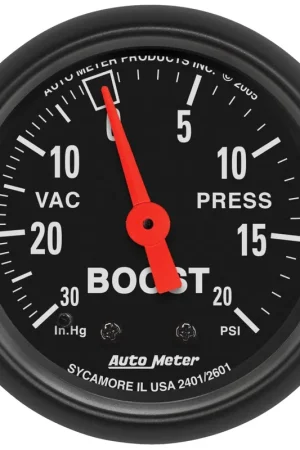 Best Seller Autometer 2-1/16" Boost/Vacuum 30 In HG/20 PSI Mechanical Z-Series