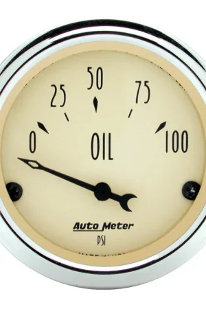 Autometer 2-1/16" Oil Pressure 0-100 PSI Air-Core Air-Core Antique Beige Buy Today