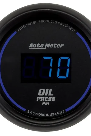 Budget Autometer 2-1/16" Oil Pressure 5-100 PSI Cobalt Digital