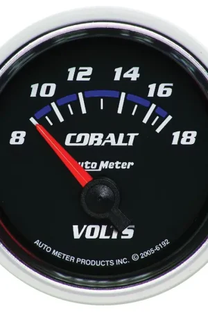 Autometer 2-1/16" Voltmeter 8-18V Air-Core Cobalt Shop Now