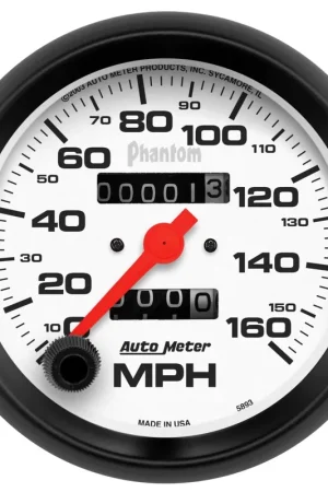 Autometer 3-3/8" Speedometer 0-160 MPH Mechanical Phantom Hassle-Free Returns