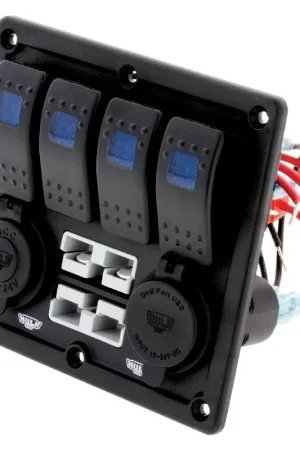 Original Hulk 4x4 4 Way Switch Panel with 50A Plugs Acc Power Socket & Usb
