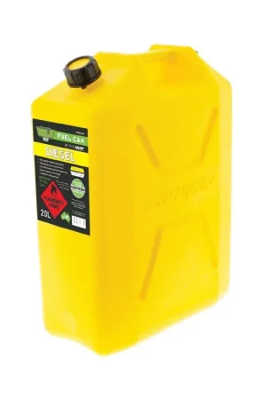 Hulk 4x4 Fast Flow Plastic Fuel Can 20L Diesel Yellow Reduced Price