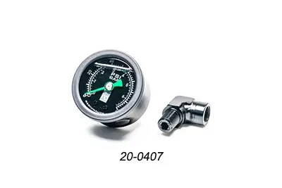 Radium Engineering Fuel Pressure Gauge With 90 Deg Adapter While Supplies Last