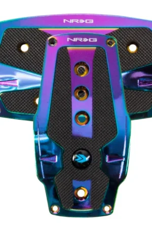 NRG NRG Aluminum Sport Pedal A/T - Neochrome w/Black Rubber Inserts Fast Shipping