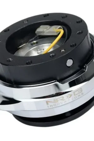 Sale NRG NRG Quick Release Kit - Black Body/ Silver Oval Ring