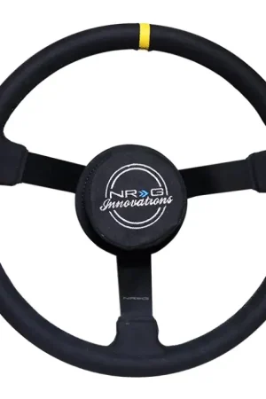 Save Now NRG NRG Reinforced Steering Wheel (380mm) Nascar/ Alcantara 3 Spoke w/ NRG Logo/ Removable Crushed Pad