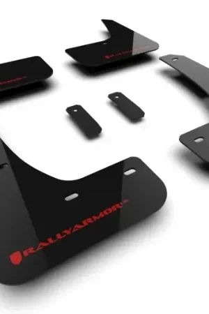 Rally Armor Rally Armor 2024 Tesla Model 3 Highland Black UR Mud Flap Red Logo Bargain