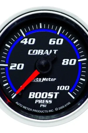 Same Day Shipping Autometer 2-1/16" Boost 0-100 PSI Mechanical Cobalt